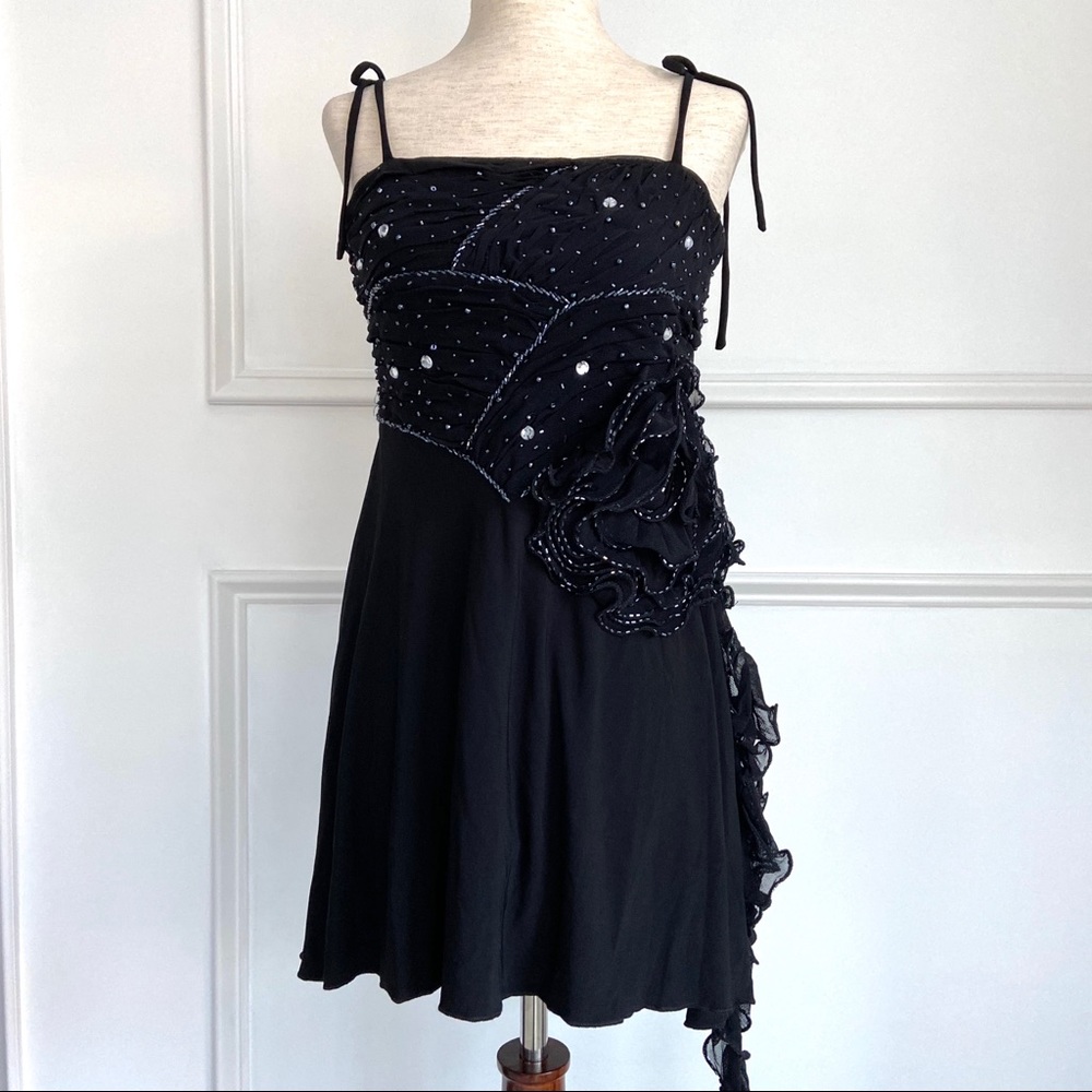 Amanda Adams Couture Hand Beaded Black Tunic NWT